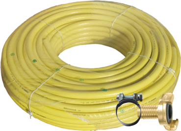 Wasserschlauch PVC, gelb, Ø  1" - 100m Rolle